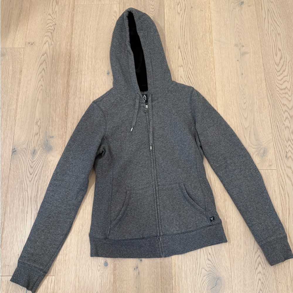 TNA - Fur lined grey zip-up hoodie - Size Medium